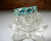Handmade Floral Crystal Cuff Bracelet - 2nd Build - Jewelry - Fashion - Spring - Free Shipping