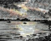 Original /not a print/ painting. 12 x 9''. Watercolour. Landscape. Seascape.