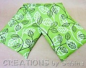Corn Neck Wrap, Corn Pillow, Microwaveable Hot Cold Pack, Shoulder, Back, washable cover, green, leaves, simple, modern READY TO SHIP (103)