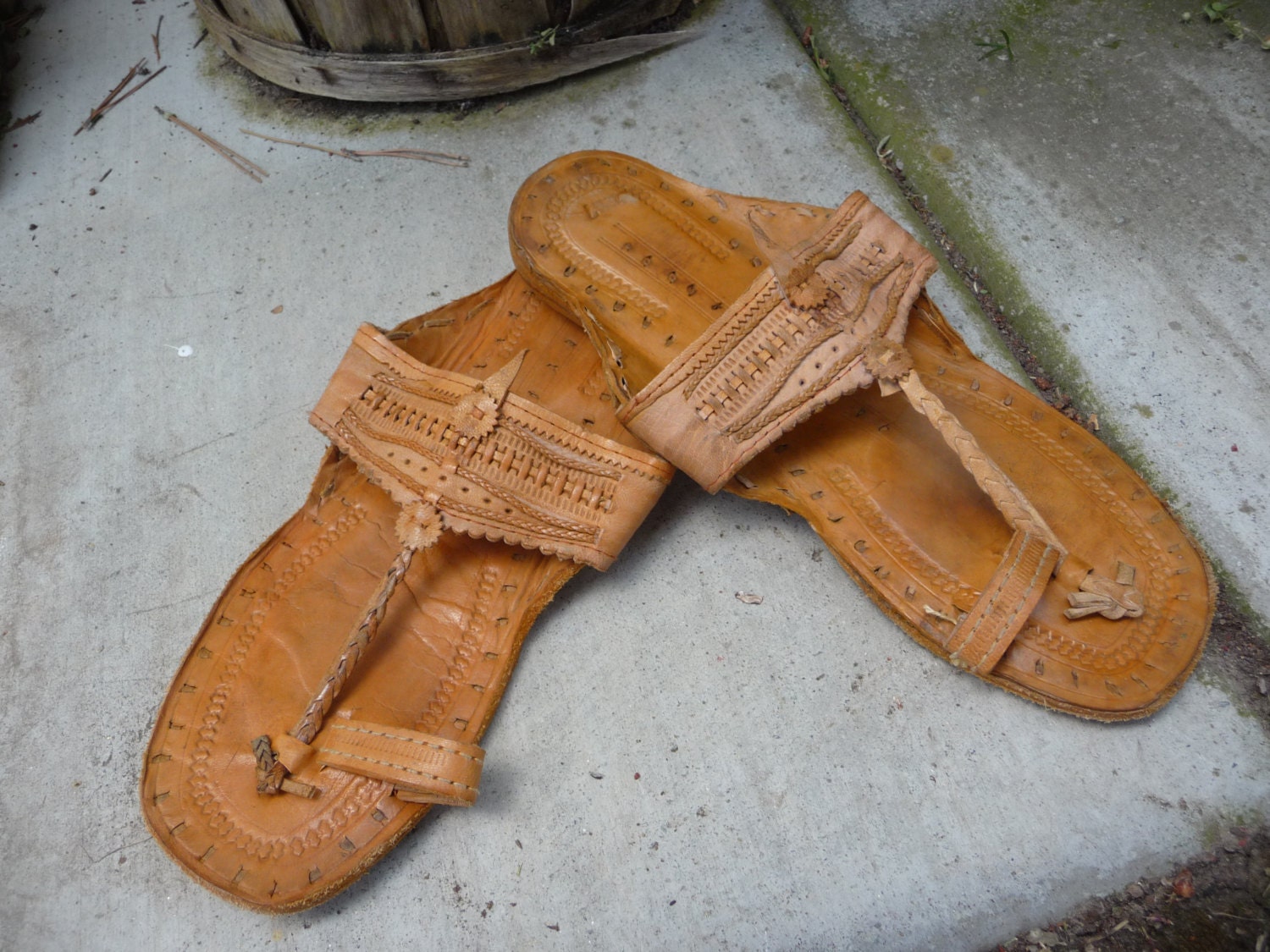Indian Buffalo Leather Sandals Women's 9 by OldOak on Etsy