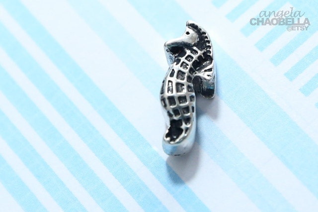 Seahorse silver handmade charm