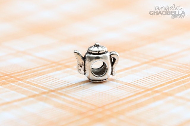 Teapot charm made to fit european bracelet
