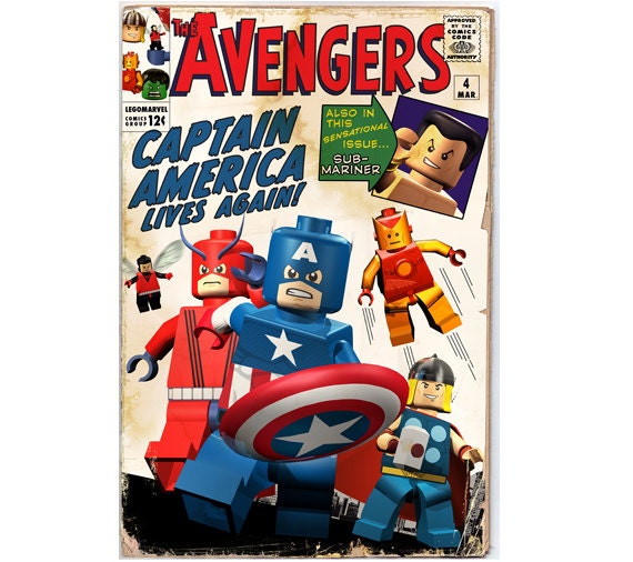 Lego Avengers Print - Small 10.9"x 16.0"