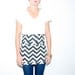 Black and White Chevron Print Half Apron Modern Crafter Vendor Gardener Teacher