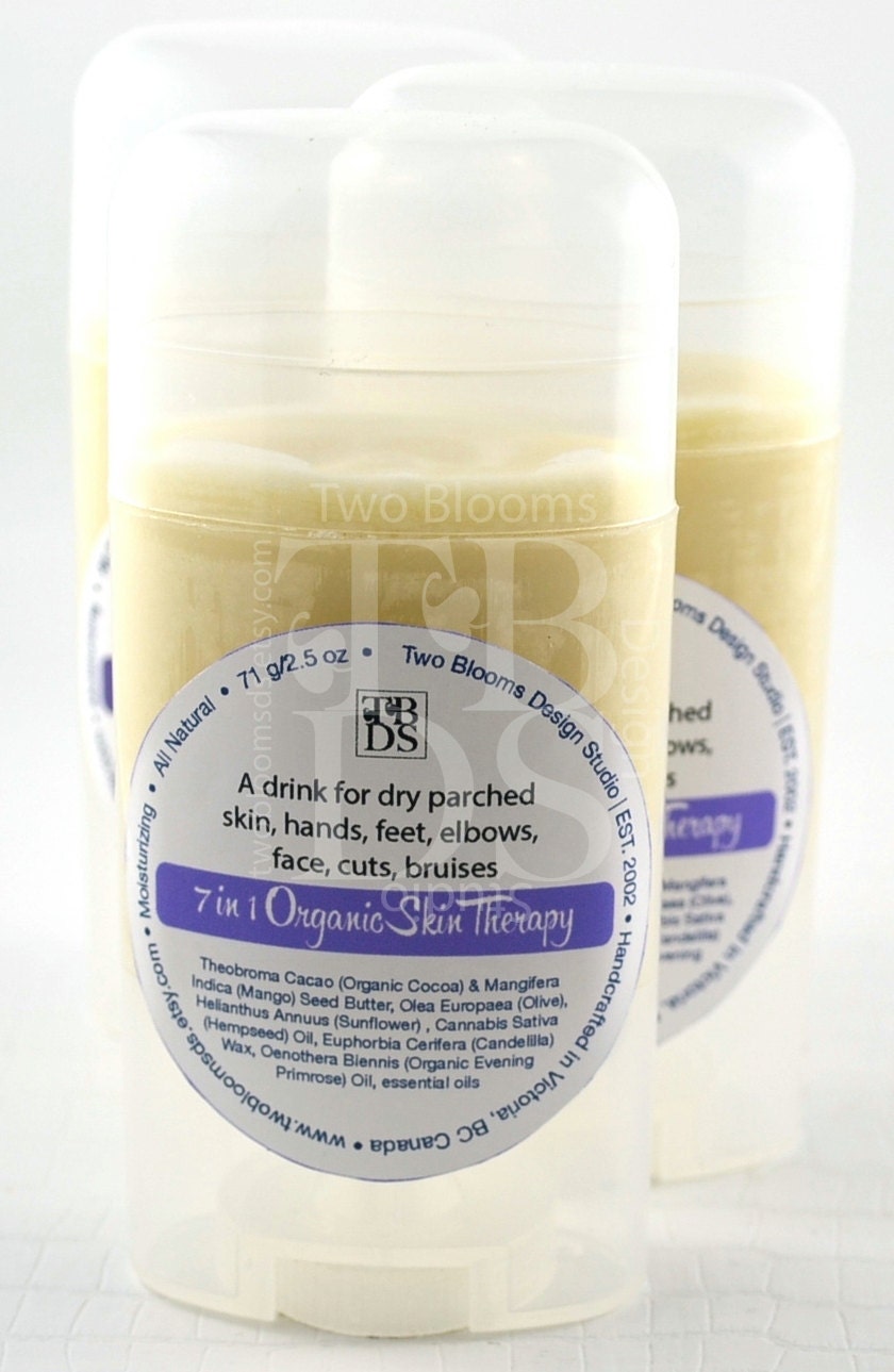 7 in 1 Organic Skin Therapy - Organic Cocoa, Shea Butter Stick - Organic Lotion Bar