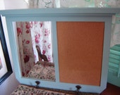 Upcycled Mirror with Cork Board/Home Decor/ Mirrors/Hat Rack