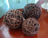 Rustic Twig Orbs/ Primitive Wedding Decor/ Home Decor