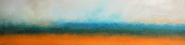 Seascape 50 - original Oil painting, 8x31 Inch