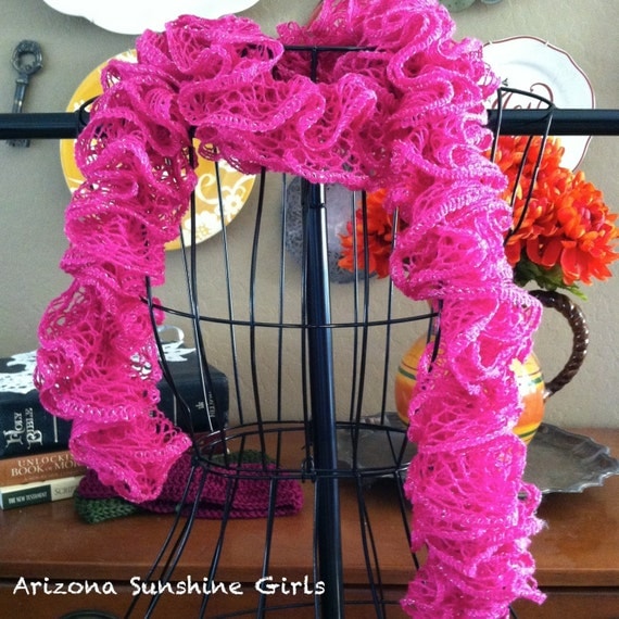 Pink Ruffle Scarf from Arizona Sunshine Girls