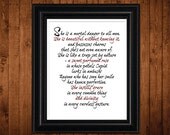 Beautiful Without Knowing It, Gift for Wife or Girlfriend, Wedding Art Print, Love Quote, Tyopography Print 8x10