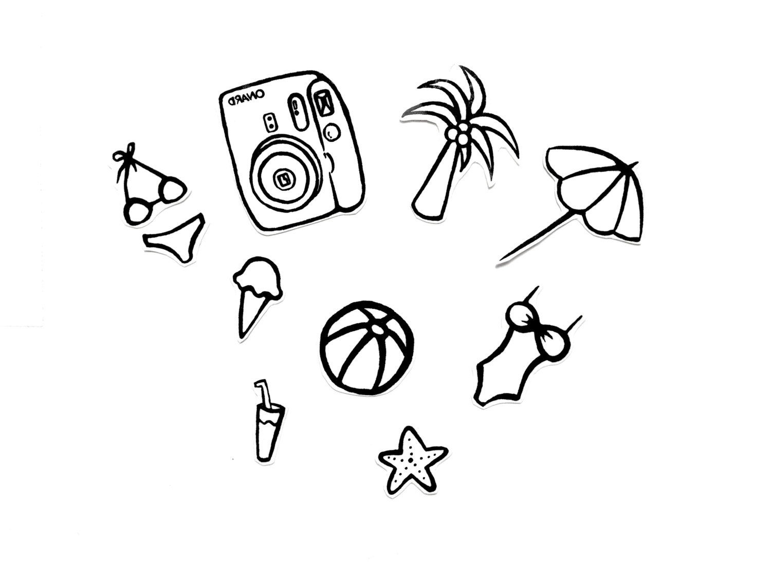 temporary tattoo (10 pcs a set) original illustrations printed