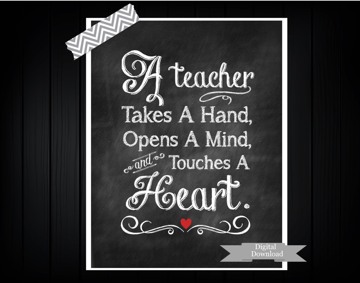 Teacher Appreciation Gift Print PDF Digital Download