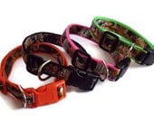 Real Camo on Orange Pink Green or Black Dog Collar