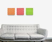 Parallel-o-gram Neon Chevron Set of 3.