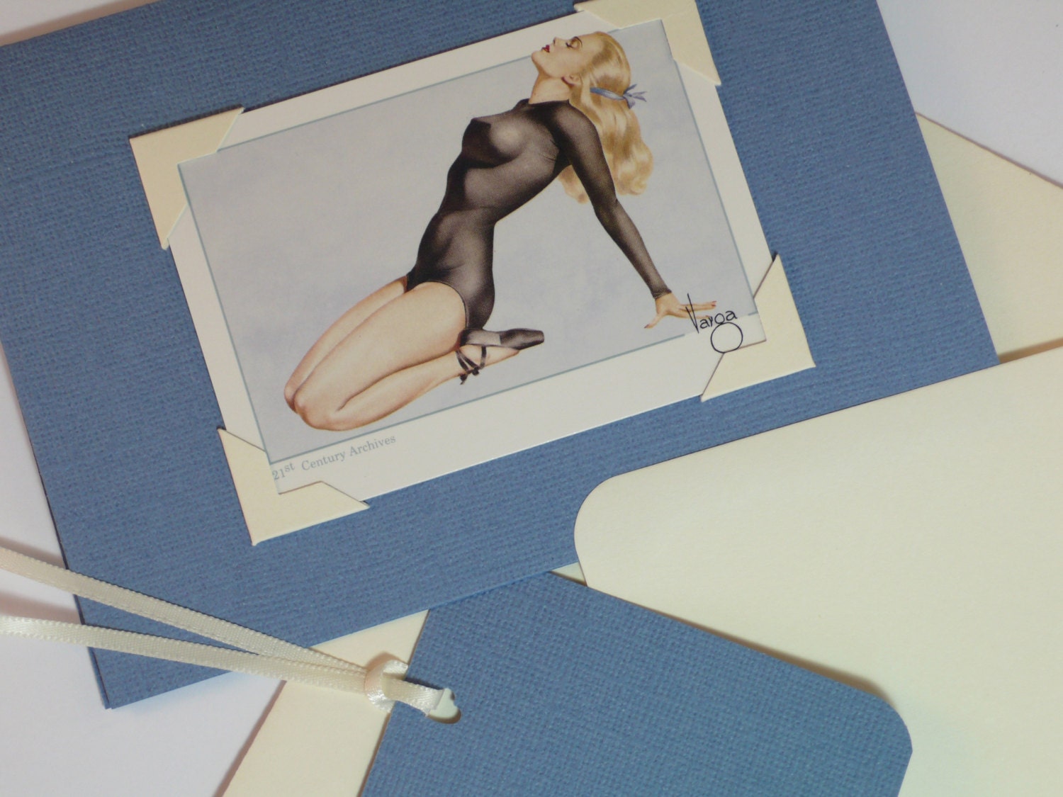 Ballerina Card Blank Ballet Pinup Dance Girl Contemporary Vargas Pin Up Keepsake