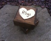 Square Ring Box for Ring Bearer Rustic Wedding