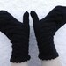 Extremely warm double layer wool gloves / double layer mittens / warm mittens / black mittens / Winter accessories