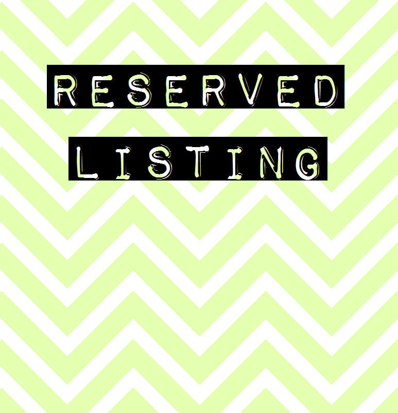 Reserved for Susanna