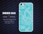 blue pattern Iphone 5 case  Soft Rubber Case silicone case for iphone 4 decorative pattern iPhone 4s Case  Silicon Rubber case G0011