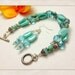 Pastel Green Mint Green Turquoise Beaded Jewelry Set with Matching Earrings and Toggle Clasp by Jules Jewelry Box
