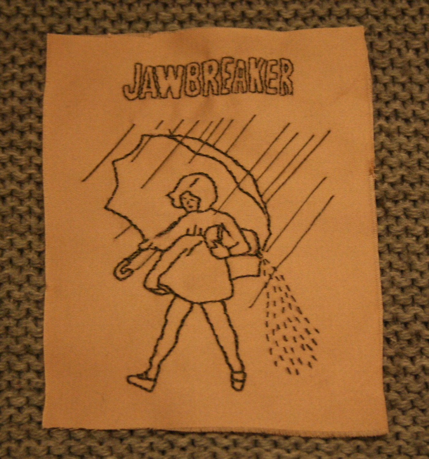 When it pains it roars Jawbreaker hand stitched patch