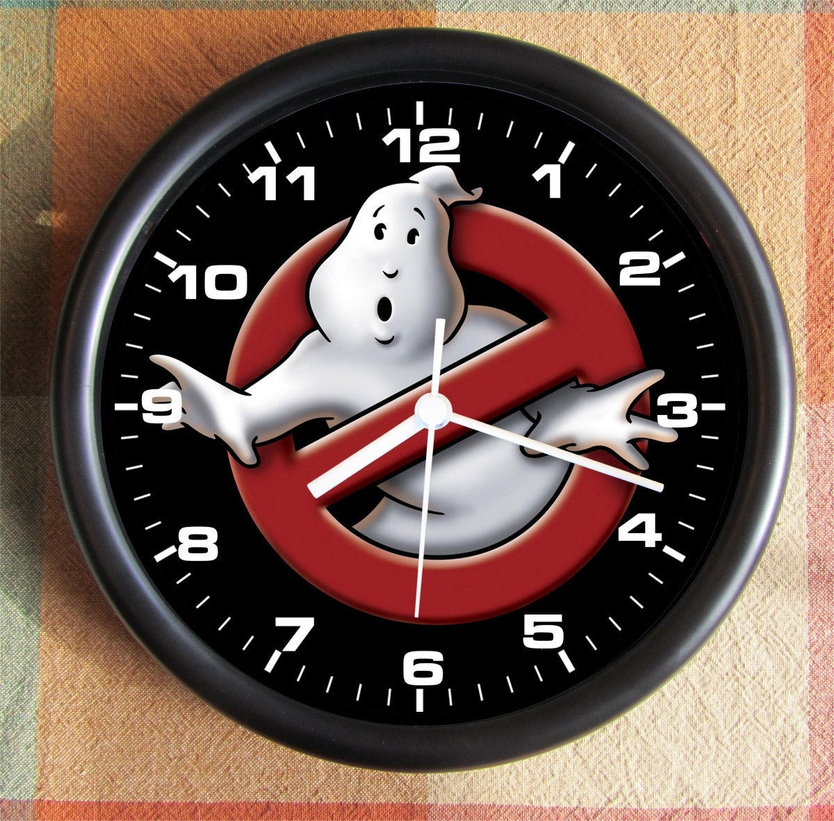 GHOSTBUSTERS Who Ya gonna CALL 10 inch Resin Wall Clock Fathers Day Graduation Christmas QuickShip