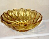 Vintage Amber Glass Bowl