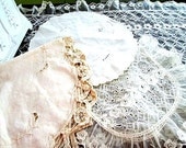Vintage Lace Linens Heirloom White Collection Shabby Chic Cottage Country