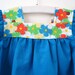 Girls Blue Cotton Dress with floral fabric strap :)