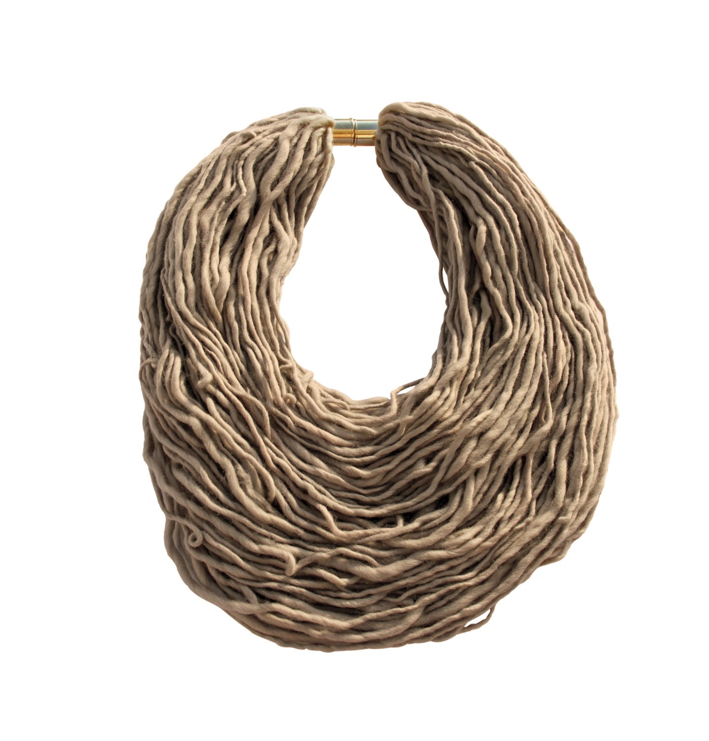 Rock Grey infinity Scarf - wool Necklace