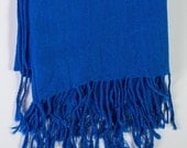 ROYAL BLUE Cashmere Pashmina Silk Scarf