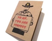Walking Dead Card - To Me You Are Perfect  ( Rick Grimes / Love Actually Mashup ) Zombies Father's Day