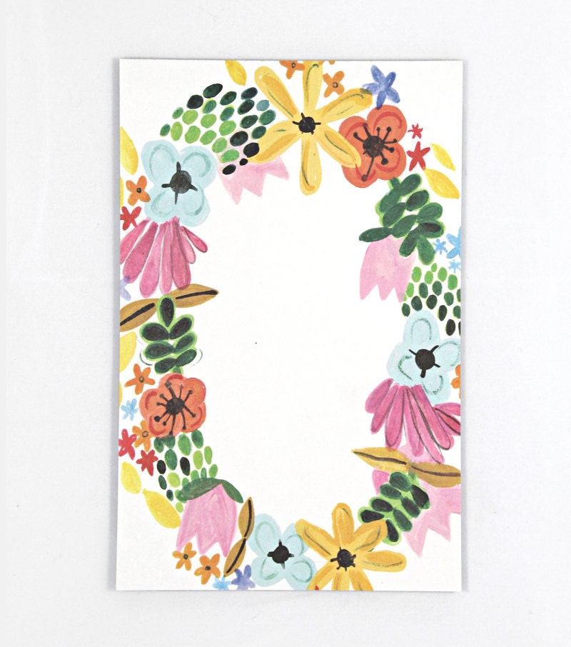 Floral Wreath Notepad