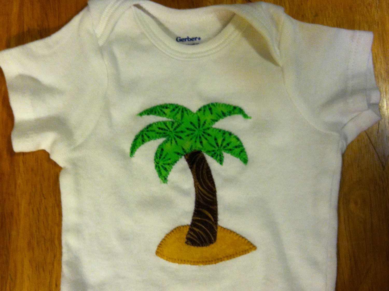 Palm Tree Beach Baby Onesie