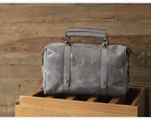 Leather Tote Bag - Briefcase - Shoulder Bag - Handbag - Satchel - Messenger Bag - Doctor Bag - IPAD Bag  - Lady Bag in Grey