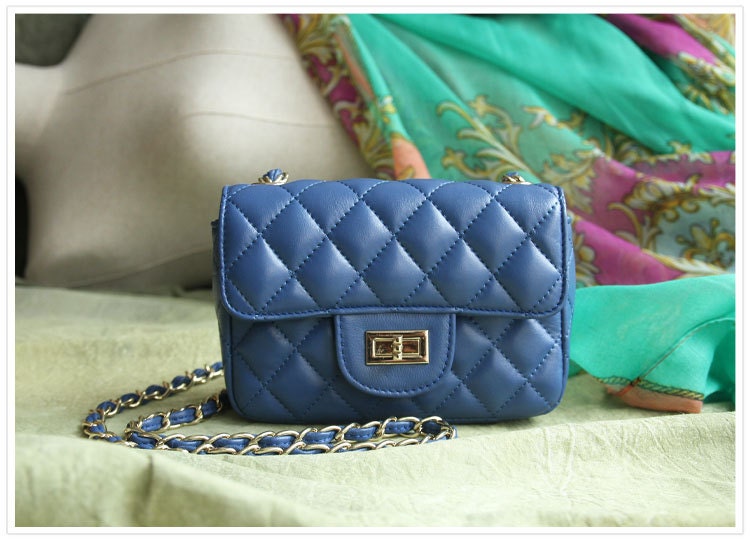 Leather Satchel - Leather Messenger Bag - Shoulder Bag - Lady Bag - Leather Briefcase in Blue