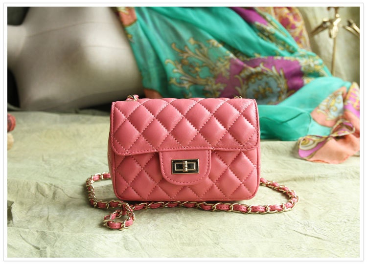 Leather Satchel - Leather Messenger Bag - Shoulder Bag - Lady Bag - Leather Briefcase in Pink
