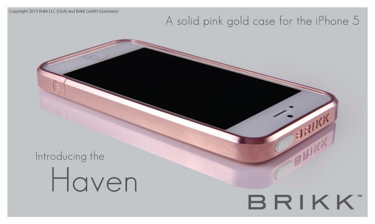Brikk Haven iPhone 5 Case in Solid Pink Gold