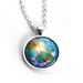 Galaxy Necklace / Antennae Galaxy Pendant / Space Necklace / Cosmic Necklace
