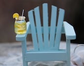 Miniature Rustic Mason Jar or Tall Frosty Glass of Lemonade for your Beach Scene or Wedding Cake Topper - by Landscapes In Miniature