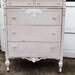 RESERVED for NAOMI Romantic Victorian Tall Dresser with Hidden Mirror, Painted in Layers of French Grey