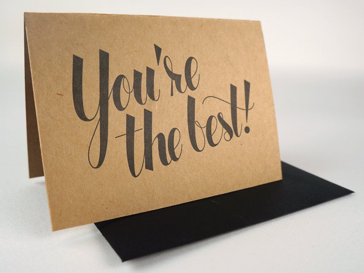 Card: "You're the Best" - Kraft/Black