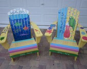 CUSTOM CHAIR - Hand-painted wooden adirondack chair - Choose your design