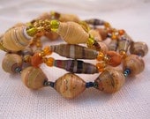 Paper bead bracelets (Set of 3)