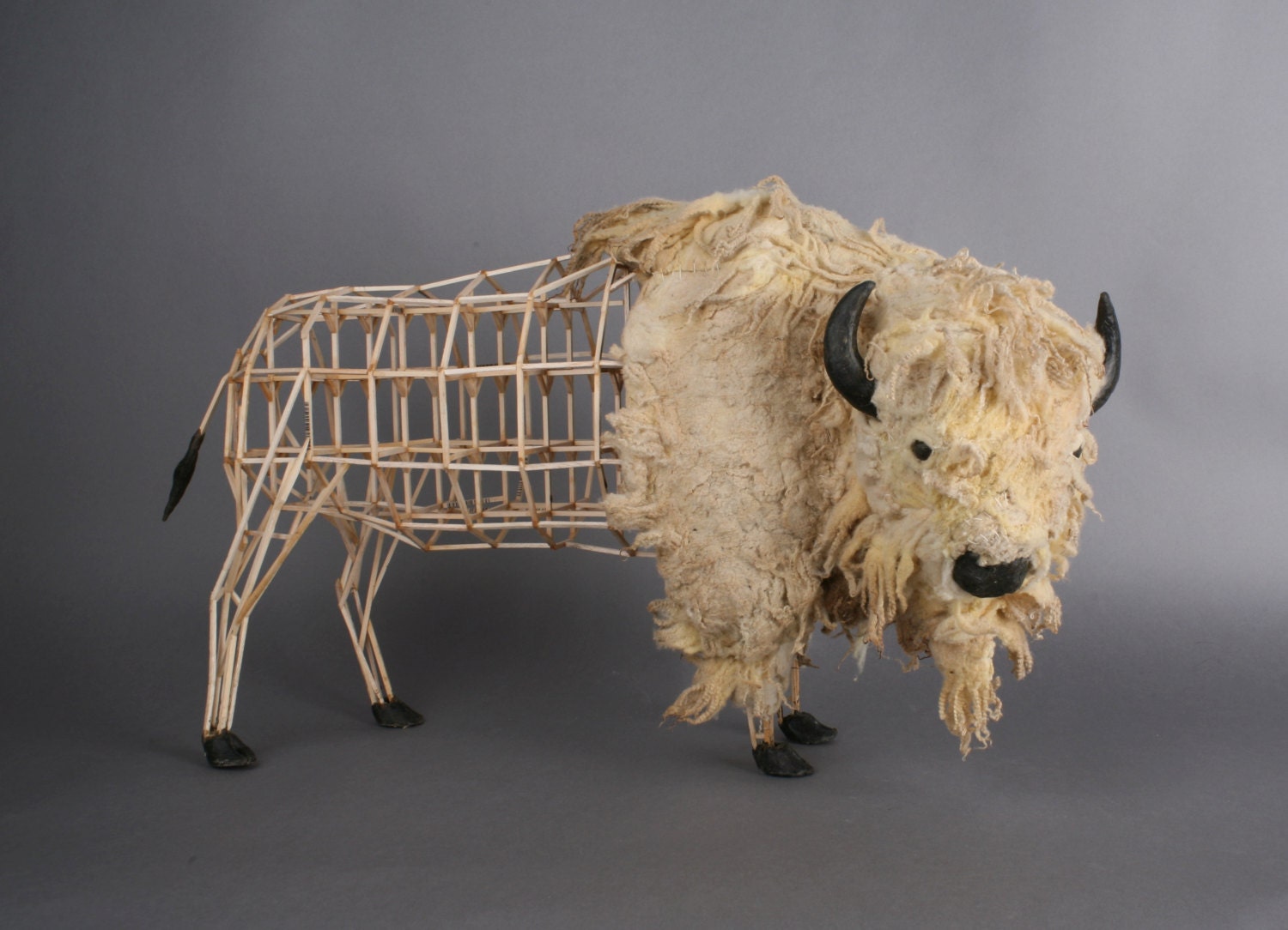 American Buffalo/Bison Model moquette sculpture