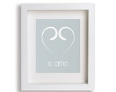 Baby's First Art Print - I Love You (Italian) 8x10 - Nursery Decor, Nursery Art, Educational, Children's Wall Art, Playroom Decor