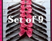 20% OFF SALE Set of 9  Wedding Hangers/ personalized / bridal party /wire hanger/name hanger/ personalized / bridal part