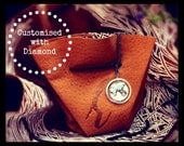 Customised World Atlas Spinner Pendant/Necklace - Sterling Silver and Diamond Personalised Jewelry