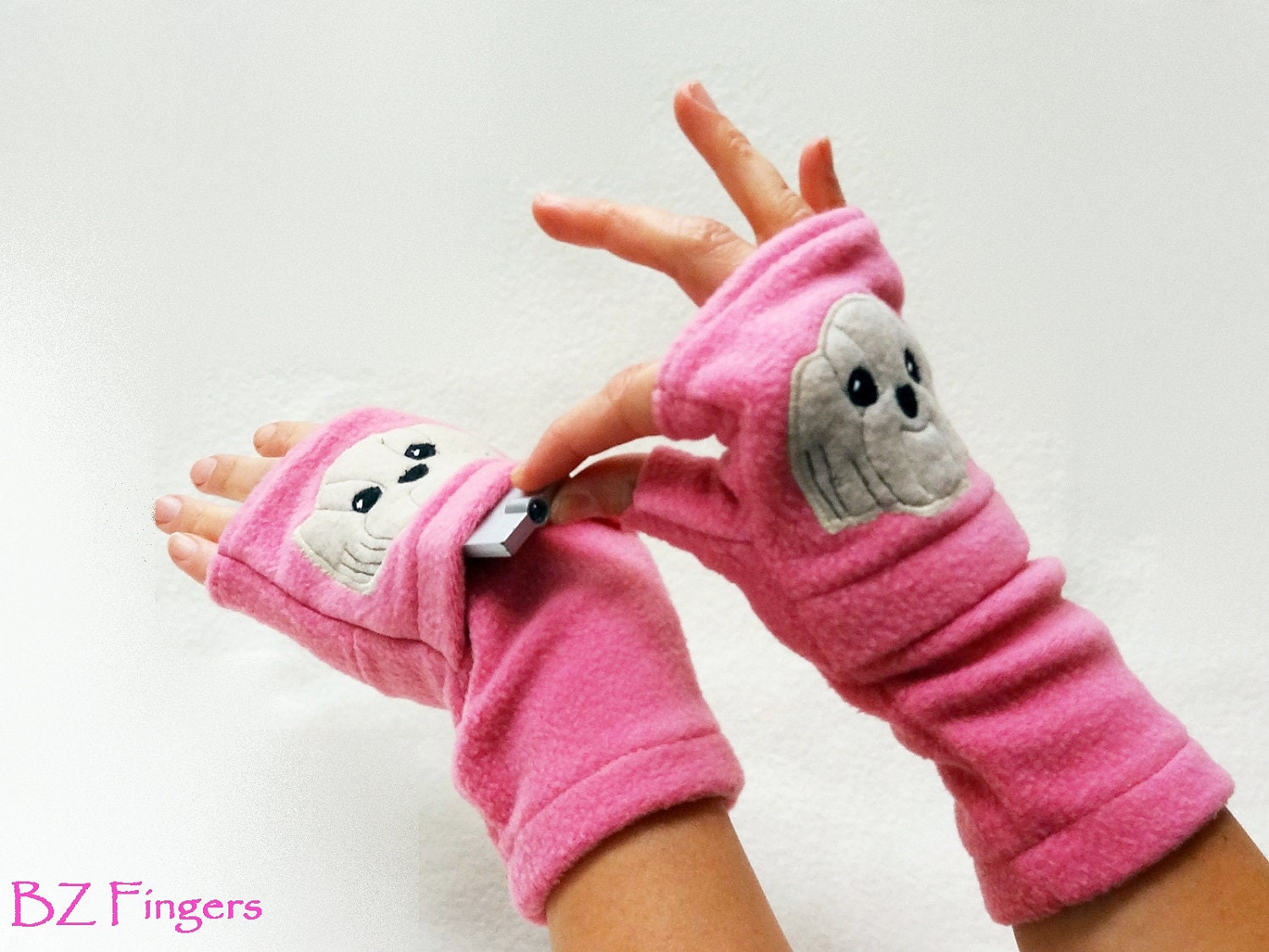 Lhasa Apso, Shih Tzu, Maltese Fingerless Gloves with Pockets for Dog Lovers
