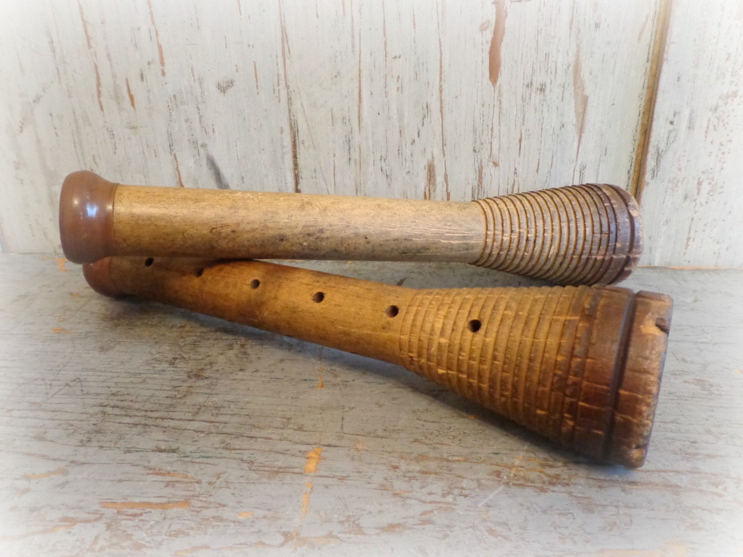 Large Antique Wooden Bobbin Set by on Etsy